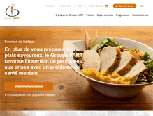 Tablet Screenshot of groupepart.ca